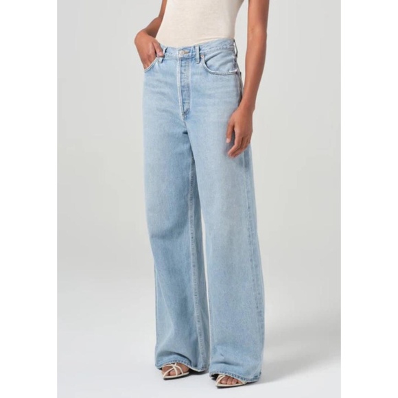 AGOLDE Dame Wide Leg Jeans in Conflict NWT - Picture 3 of 15
